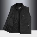 Gilet multitasche da uomo nero per outdoor e pesca con fodera in rete traspirante e zip - M / Nero