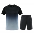 Conjunto deportivo para hombre con camiseta de degradado azul y pantalón - M / Blanco