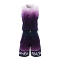 Men's purple gradient snake pattern basketball jersey set with Mamba Black print - L / Purple