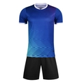 Blue and purple gradient quick-dry football training jersey set with black shorts - M / Dark Blue