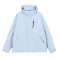 Men's light blue hooded windbreaker with adjustable cuffs for outdoor hiking - S / Light Blue