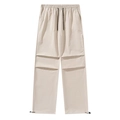 Heren cargo broek in khaki, sneldrogend met trekkoord en handige grote zijzakken - M / Abrikoos