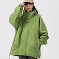 Men's avocado green hooded windbreaker jacket with Excellent Results chest print - S / Fruit Green
