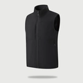 Men's breathable black outdoor vest with stand collar and zipper pockets for fishing - M / Black