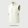 Gilet da esterno traspirante bianco sporco da uomo con tasche multiple e collo alto - Taglia M / Bianco Sporco