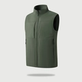 Men's olive green outdoor vest with zipper pockets and breathable mesh lining - M / Army Green