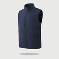 Men's breathable navy blue outdoor vest with zip pockets and breathable mesh lining - M / Dark Blue