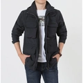 Vielseitige Outdoor-Herrenjacke in Schwarz mit abnehmbaren Ärmeln und vier Taschen - M / Schwarz
