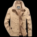 Herren Winterjacke in Khaki mit Lammfellfutter und warmem Stehkragen für den Winter - M / Khaki