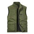 Gilet tattico outdoor da uomo verde militare con tasche multiple e fodera in rete traspirante - M / Verde Militare