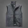 Gilet da pesca uomo grigio scuro con multitasche e fodera in rete traspirante - M / Grigio