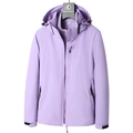 Veste de randonnée 3-en-1 imperméable lavande avec doublure polaire amovible pour femme - M / Violet (Style Femme)
