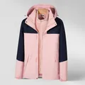 Veste de randonnée 3-en-1 rose et marine pour femme imperméable avec couche interne - M / Style Femme / Rose