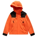 Outdoor waterproof hooded jacket with bright orange and black color-block design - S / Orange