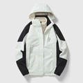 Outdoor 3-in-1 waterproof jacket with adjustable hood and warm fleece lining - M / Female Style / Black and White