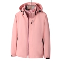 Veste outdoor 3-en-1 femme avec coque rose imperméable et doublure polaire chaude - M / Rose Corail (Femmes)