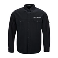 Klassisches schwarzes Baumwollhemd für Herren mit Brusttaschen und OFF-ROAD-Aufdruck - M / Schwarz Blau