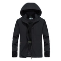 Schwarze Kapuzenjacke für Herren mit Reißverschlusstaschen und Mesh-Futter - M / Schwarz