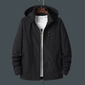 Veste tactique noire d'extérieur pour homme avec capuche amovible et coque étanche - M / Noir