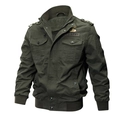 Giacca tattica militare verde oliva con toppa U.S. ARMY e spalline con stelle - M / Verde Militare / Regolare