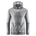 Chaqueta de protección solar gris oscuro para hombre, ligera y transpirable con capucha - M / Gris claro