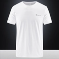 T-shirt blanc à manches courtes respirant pour homme avec logo et coupe classique - M / Blanc
