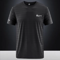 T-shirt noir pour hommes avec logo tendance et bande réfléchissante sur la manche - M / Noir