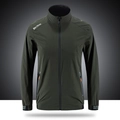 Veste de sport d'extérieur vert foncé pour hommes en nylon extensible avec col montant - M / Vert Militaire