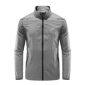 Chaqueta ligera de seda de hielo gris con protección solar y cuello alto deportivo - M / Gris