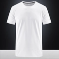 White quick-dry breathable mesh t-shirt with Free Spirit collar detail and silver reflective strip - M / White