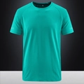Teal quick-dry sport T-shirt featuring honeycomb mesh texture and reflective details - M / Light Green