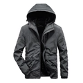 Chaqueta deportiva de exterior para hombre con forro polar y tejido cortavientos gris - M / Gris