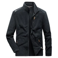 Veste en polaire noire pour homme avec col montant et détails de zip orange vifs - M / Noir