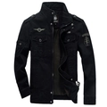 Veste militaire noire tactique pour homme avec broderie airborne et poches cargo - M / Noir