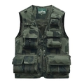 Gilet de camouflage extérieur pour homme avec multi-poches et mesh respirant - S / Camouflage Vert Armée