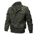 Army green tactical flight jacket for men featuring classic embroidered U.S. Army patches - 6XL / Standard / Army Green