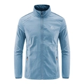Leichte hellblaue Eisseiden-Sonnenschutzjacke mit Stehkragen für Herren Outdoor-Sport - M / Dunstblau