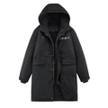 Giacca N1 nera da uomo con cappuccio, calda fodera in pile e scritta ARMY sul petto - M / Nero