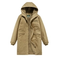 Parka da ponte N1 kaki con fodera in sherpa marrone e stampa A.R.M.Y. sul petto - M / Cachi