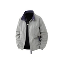 Chaqueta cortavientos gris para hombre con cuello morado en contraste y cremallera metal - S / Verde gris plateado