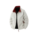 Chaqueta Harrington para hombre color blanco roto con cuello granate y cortavientos - S / Blanco Escarcha