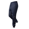 Men's navy lamb wool jogging pants with whatever embroidery and drawstring waist - S / Blue