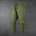 Pantaloni sportivi uomo verde oliva con fodera in pile e coulisse in vita - XS / Verde Militare