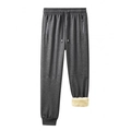 Donkergrijze heren joggingbroek met warme fleecevoering en elastische tailleband - S / donkergrijs