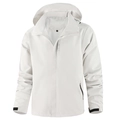 Veste outdoor imperméable blanche pour homme avec capuche et poche poitrine zippée noire - M / Blanc Cassé