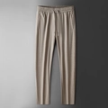 Pantaloni jogger uomo in seta di ghiaccio beige, leggeri traspiranti ad asciugatura rapida - L / Cachi