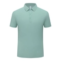 Polo de seda de hielo para hombre en verde menta con tejido de punto transpirable sin costuras - Verde Cebolleta / M