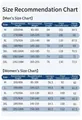 Detailed size chart for sun protection jacket covering men and women sizes from M to 5XL - M / Size Chart
