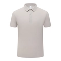 Men's ice silk seamless polo shirt in light beige featuring quick-dry breathable fabric - M / Tops / Beige Apricot
