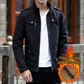 Schwarze Herren-Taktikjacke mit Fleece-Futter und Multi-Pocket-Military-Design - M / Schwarz